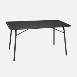 Tavolo da giardino pieghevole in metallo 6 posti, 140cm