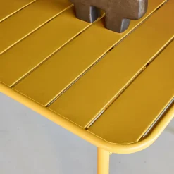 Tavolo da giardino pieghevole in metallo 6 posti, 140cm