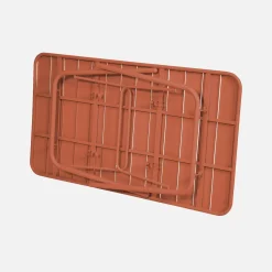 Tavolo da giardino pieghevole in metallo 6 posti, 140cm