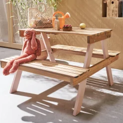 Tavolo da picnic in legno per bambini, 2 posti a sedere