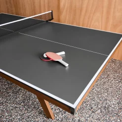 Tavolo da ping pong per interni deluxe con 2 racchette e 3 palline, 274cm