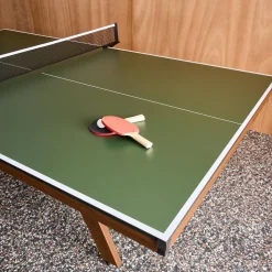 Tavolo da ping pong per interni deluxe con 2 racchette e 3 palline, 274cm
