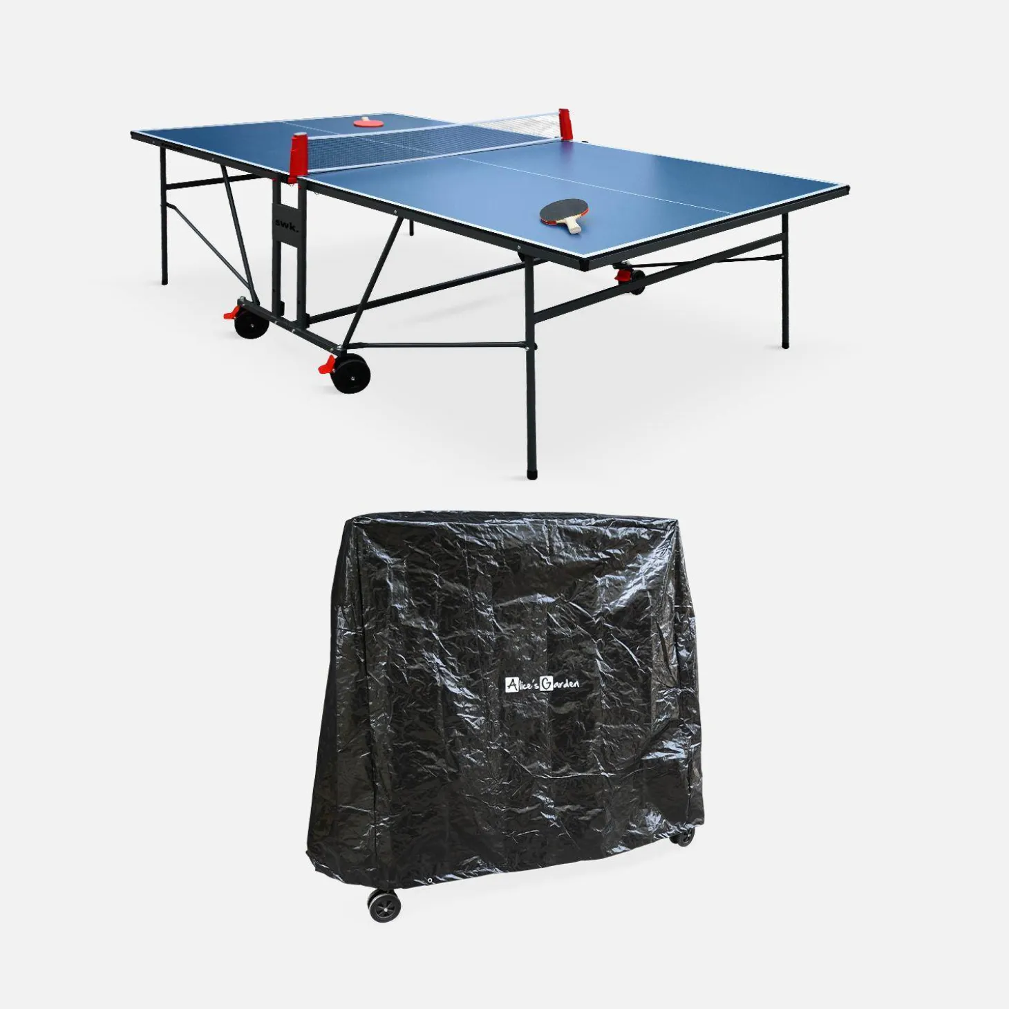 Tavolo da ping pong per interni 274cm con 2 racchette e 3 palline + custodia in PVC