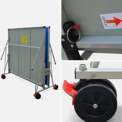 Tavolo da ping pong pieghevole per esterni con 4 racchette e 6 palline, 274cm