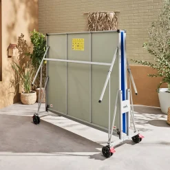 Tavolo da ping pong pieghevole per esterni con 4 racchette e 6 palline, 274cm