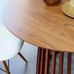 Tavolo da pranzo effetto legno, 4 posti a sedere