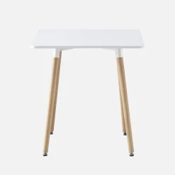 Tavolo da pranzo quadrato scandinavo in legno 2 posti