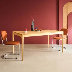 Tavolo da pranzo rettangolare in legno di hevea, 6 posti