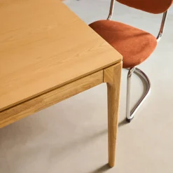 Tavolo da pranzo rettangolare in legno di hevea, 6 posti