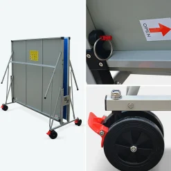 Tavolo ping pong per esterni pieghevole con 2 racchette e 3 palline + copertura in PVC