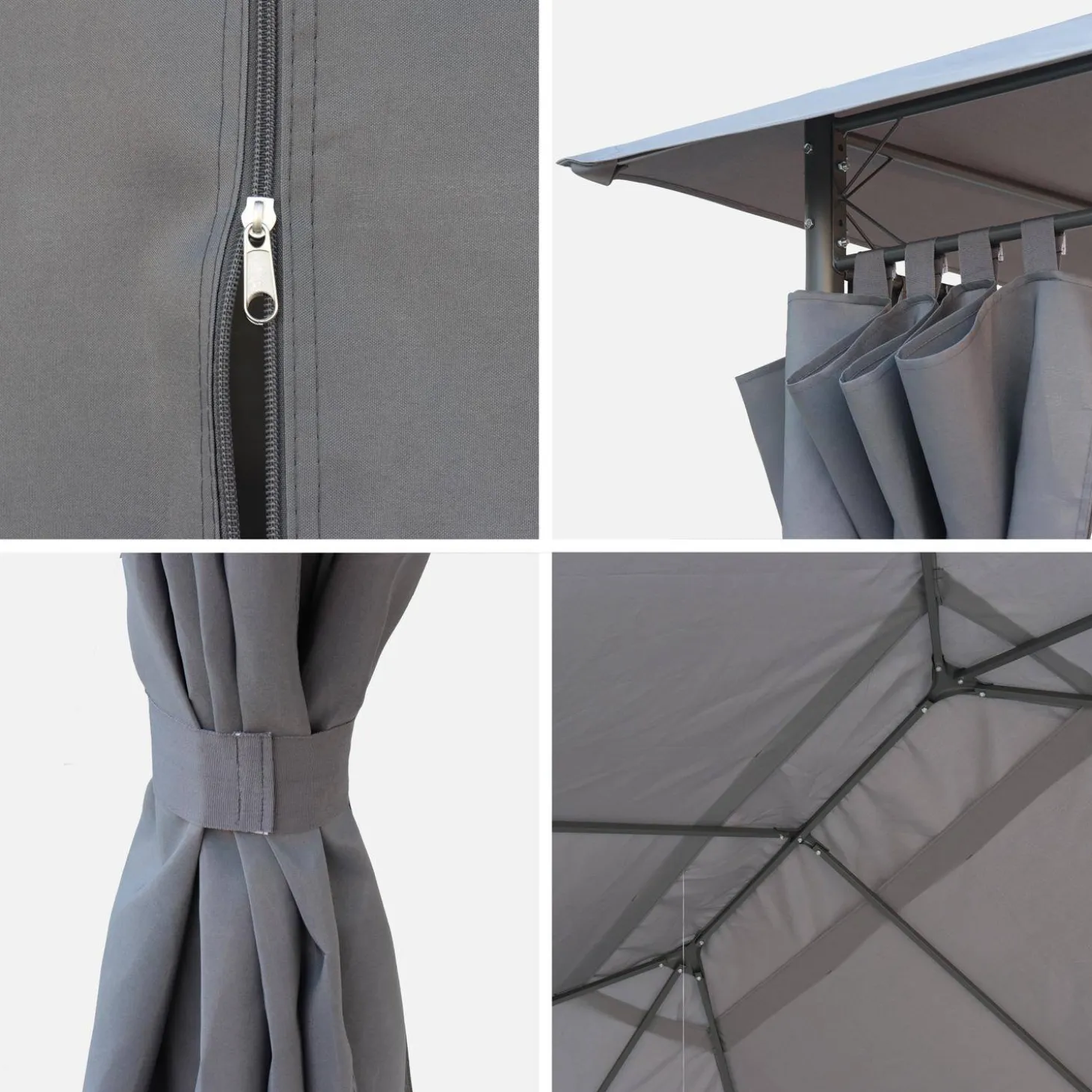 Telo di tetto + tende per pergola 3x4m Divio