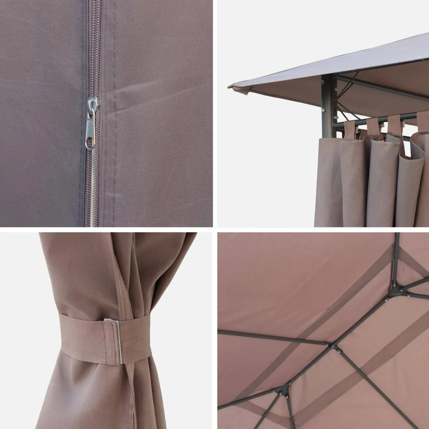 Telo di tetto + tende per pergola 3x4m Divio