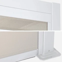 Tenda laterale avvolgibile alluminio e textilene per pergola, 4m