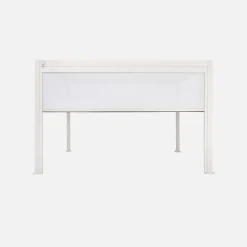 Tenda laterale avvolgibile alluminio e textilene per pergola, 4m
