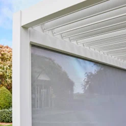 Tenda laterale avvolgibile alluminio e textilene per pergola, 4m