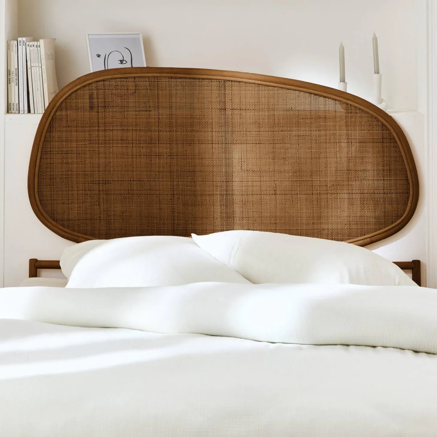 Testata in rattan scuro