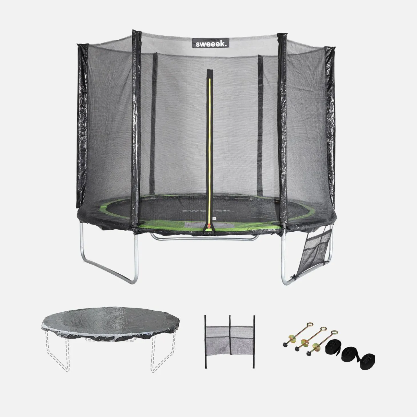 Trampolino 250cm con confezione di accessori