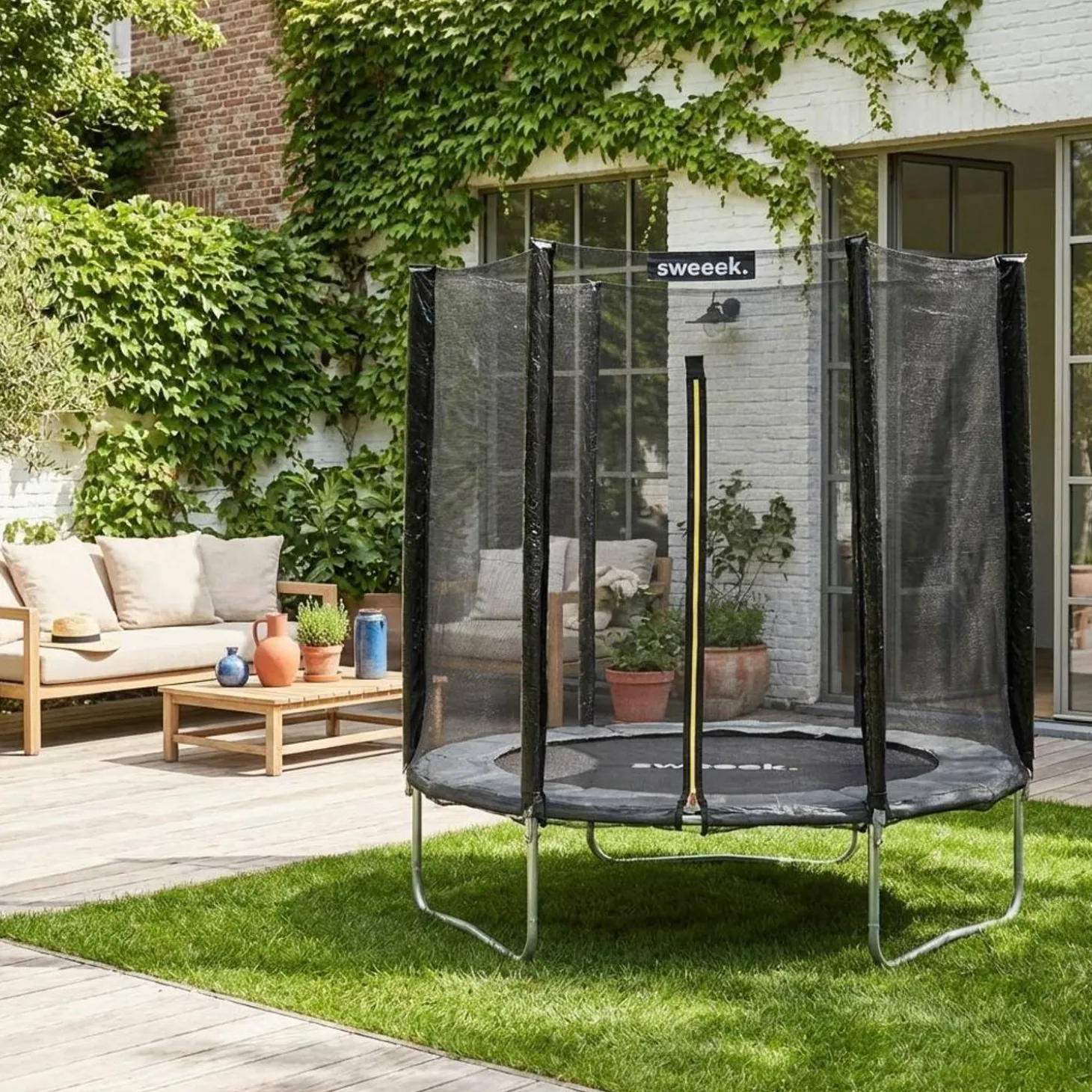 Trampolino 180cm con rete di protezione