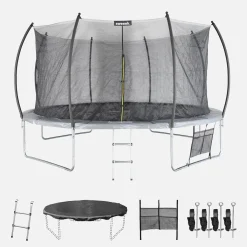 Trampolino 430cm rete interna con pacchetto accessori