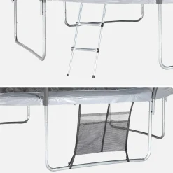 Trampolino 370cm rete interna con set di accessori