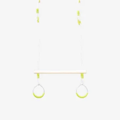 Trapezio in legno con anelli metallici per il cavalletto