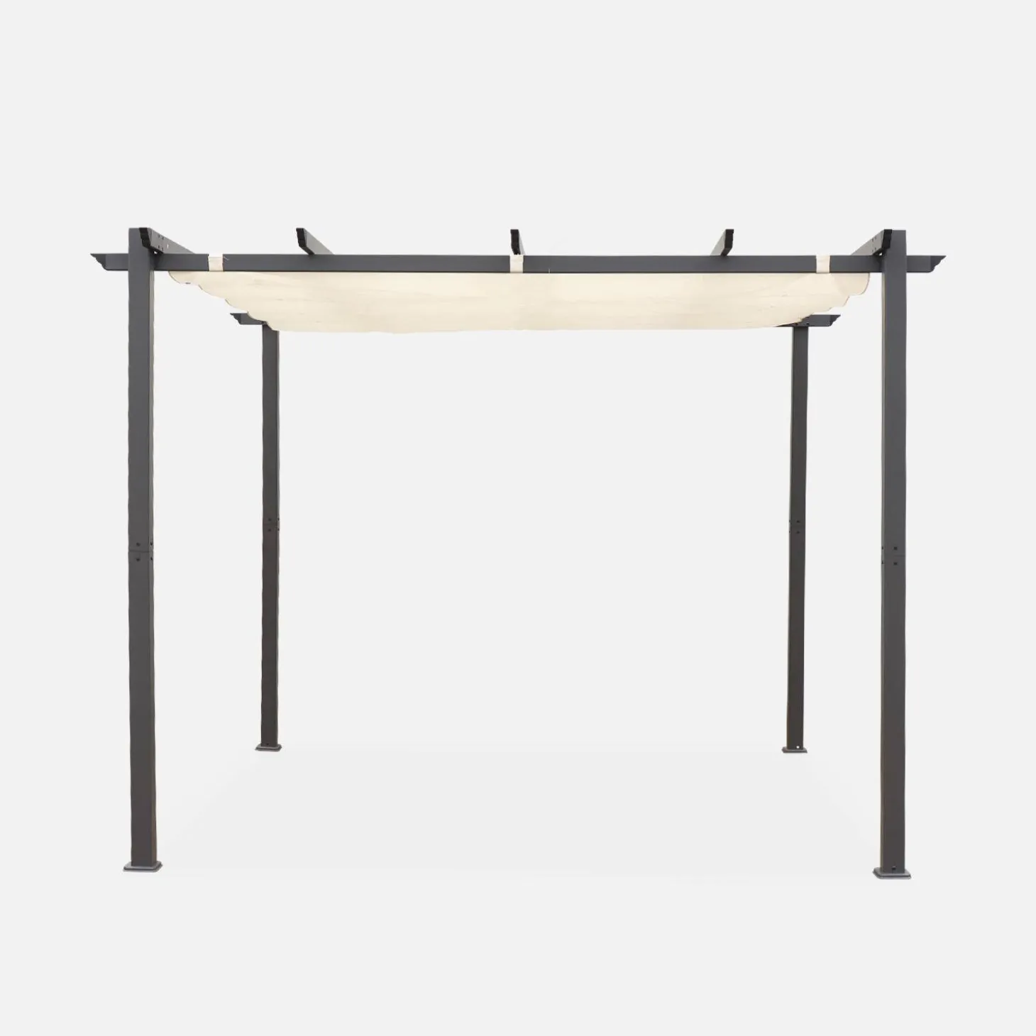 3x3m Pergola, alluminio, copertura scorrevole