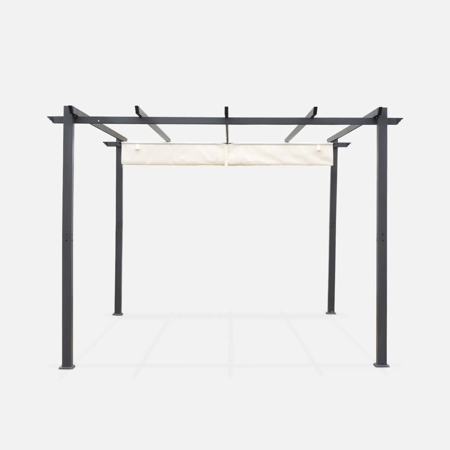 3x3m Pergola, alluminio, copertura scorrevole