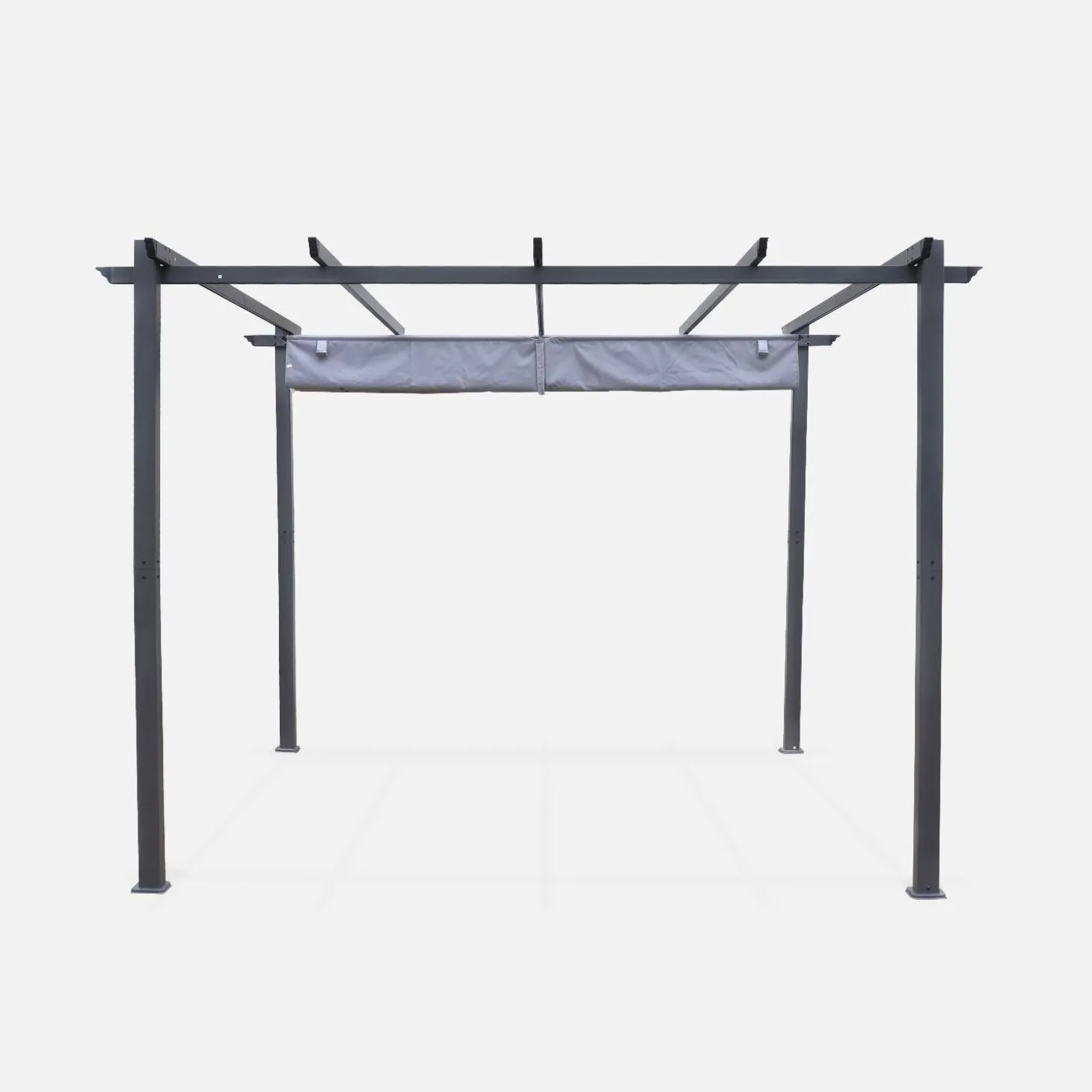 3x3m Pergola, alluminio, copertura scorrevole