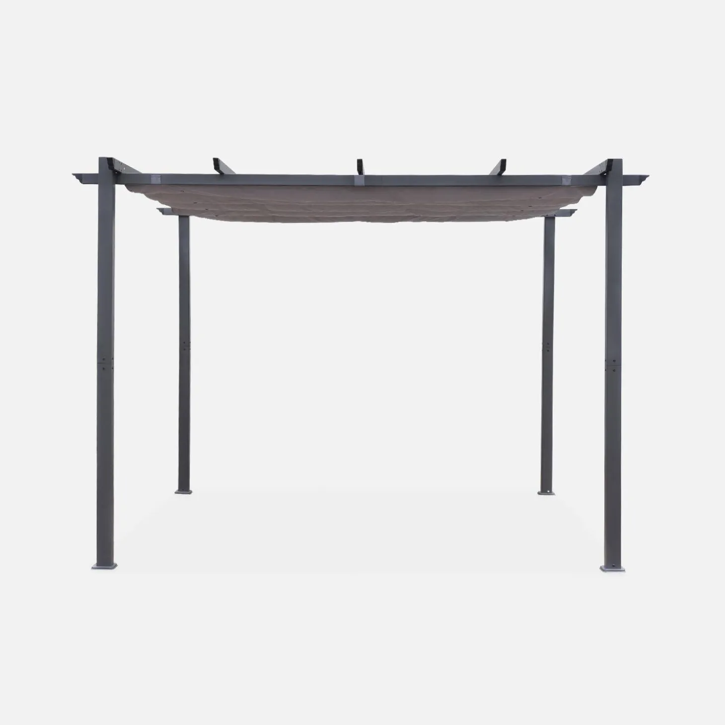 3x3m Pergola, alluminio, copertura scorrevole