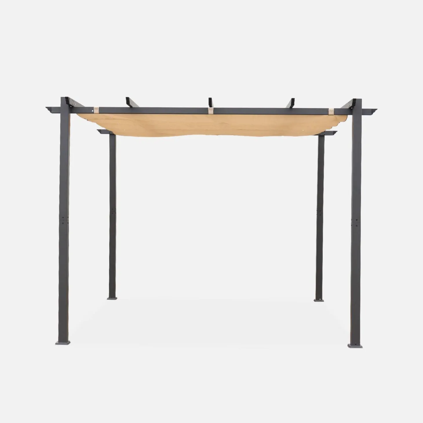 3x3m Pergola, alluminio, copertura scorrevole